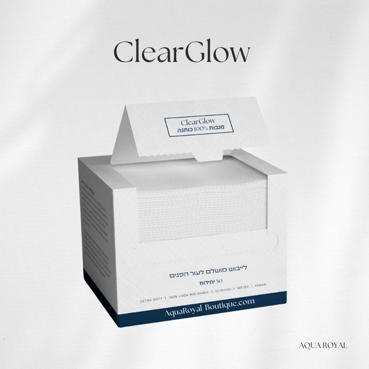 ClearGlow - מגבות כותנה לייבוש הפנים